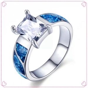 Blue & white ring